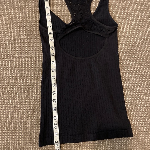 Intimately  Free People Black Ribbed Tank Open Back Size XS / S - Picture 4 of 6